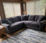 New Artemis II Collection 3 pc Sectional Sofa Couch 97 x 97 x 35 Graphite Grey
