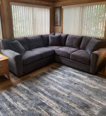 New Artemis II Collection 3 pc Sectional Sofa Couch 97 x 97 x 35 Graphite Grey