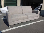 NEW Modern Gray Apartment Sofa with Chrome Legs
