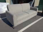 NEW Modern Gray Apartment Sofa with Chrome Legs