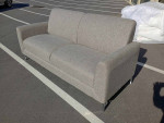 NEW Modern Gray Apartment Sofa with Chrome Legs