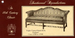 SOUTHWOOD TRIPLE CAMELBACK SOFA classic beautiful mahogany silk