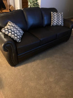 Real top grain leather sofa
