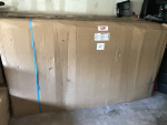 Ligne Roset "Smala" sofa in white leather, brand new in box