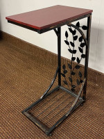 Leaf Design Sofa Side Table. Plant Stand. Free Standing Floor Shelf. Accent Tabl