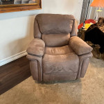 Microfiber leather looking sofa and recliner