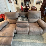 Microfiber leather looking sofa and recliner