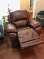 leather sofa/recliner and Chair.