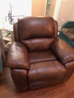 leather sofa/recliner and Chair.