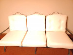 Patio Wrought Iron Sofa with Cushions