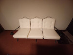 Patio Wrought Iron Sofa with Cushions