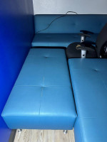 Blue Sofa and ottoman