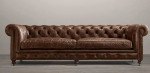 Restoration Hardware Kensington Leather Sofa