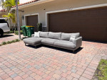 City Furniture Grey Sectional Sofa (FREE DELIVERY)