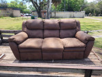 Sofa with recliners at both ends