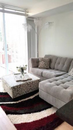 L Shape Sectional Light Grey/Beige Sofa