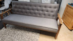 Sofa Baxton Studio Sorrento Mid-Century Retro Modern Fabric Upholstered Wooden 3