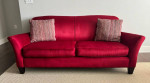 Red Apartment-Size Sofa