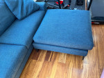 Nova Twilight Blue Sofa w/ Ottoman by Article