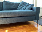 Nova Twilight Blue Sofa w/ Ottoman by Article