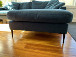 Nova Twilight Blue Sofa w/ Ottoman by Article
