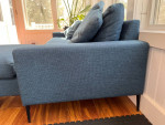 Nova Twilight Blue Sofa w/ Ottoman by Article