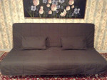 IKEA Sleeper Sofa w/Soft Cover, 2 Pillows, Storage Box- Like New