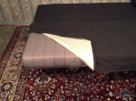 IKEA Sleeper Sofa w/Soft Cover, 2 Pillows, Storage Box- Like New
