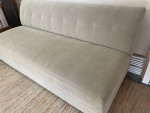 Crate & Barrel 6 Ft 6” Gold Modern Armless Sofa Couch.