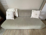 Crate & Barrel 6 Ft 6” Gold Modern Armless Sofa Couch.