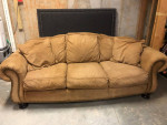 Nubuck Style Leather Sofa by Thomasville