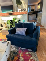 Oversized sofa and chair