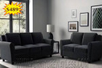 olive gray micro fibre sofa love seat