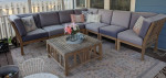 Cambridge Casual Catalina Teak 8-Piece Sectional Sofa Set