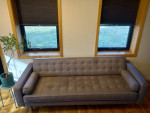 Sofa, gray textile