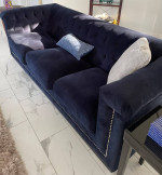 **Luxurious Sofa, Beautiful  Royal blue - Excellent Condition