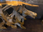 Teak Tree Root Console Sofa Table