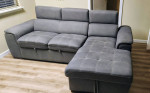 Sofa with chaise and pull out bed