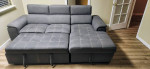 Sofa with chaise and pull out bed
