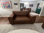 Leather Chaise Sofa & Chair