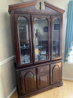 7 pc Cherry Dining room set, China cabinet, buffet & sofa table