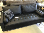 Vegan Black Leather Sofa
