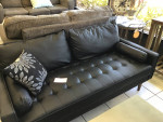 Vegan Black Leather Sofa