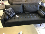 Vegan Black Leather Sofa
