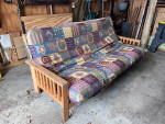 Full size futon sofa bed with mattress