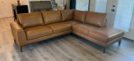 Real Leather sectional sofa right facing New