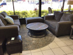 Gray Sofa , Loveseat and Ottoman