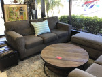 Gray Sofa , Loveseat and Ottoman