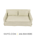 Restoration Hardware Belgian Track Arm Bench-Seat Slipcovered Sofa (W