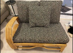 Mid-Century Modern Rattan 3 Piece Sofa Set